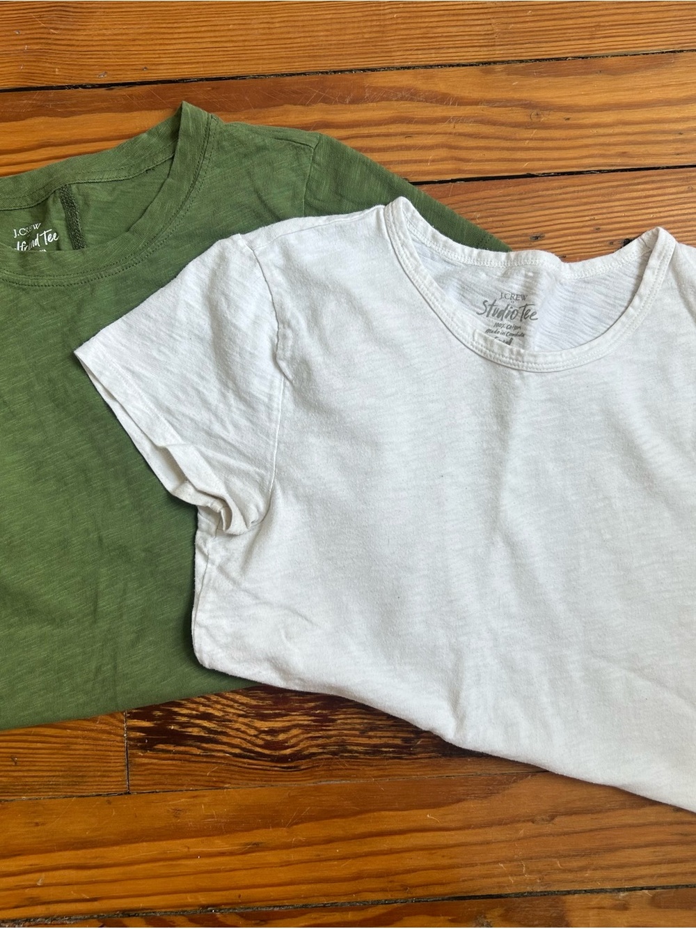 2 FOR DEAL! Sleeve T-Shirts in White and Olive